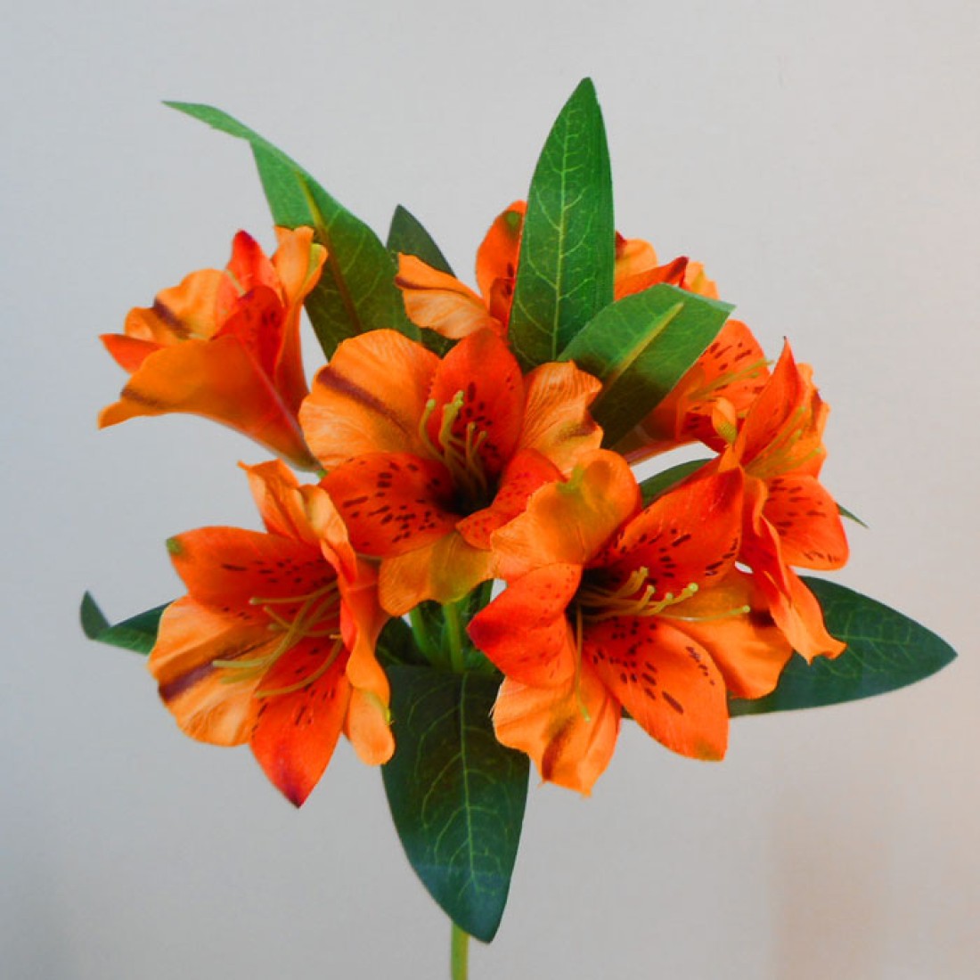 Artificial Alstroemeria Stem Orange 48cm Artificial Flowers